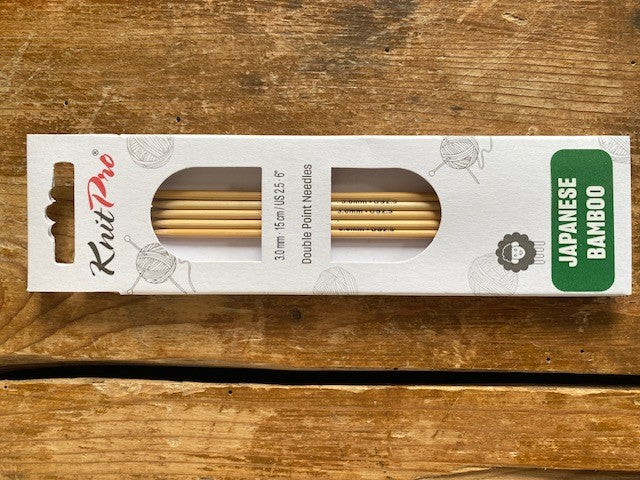 KnitPro BAMBOO ★Nadelspiel Bambus★ 15 cm/3,0 mm