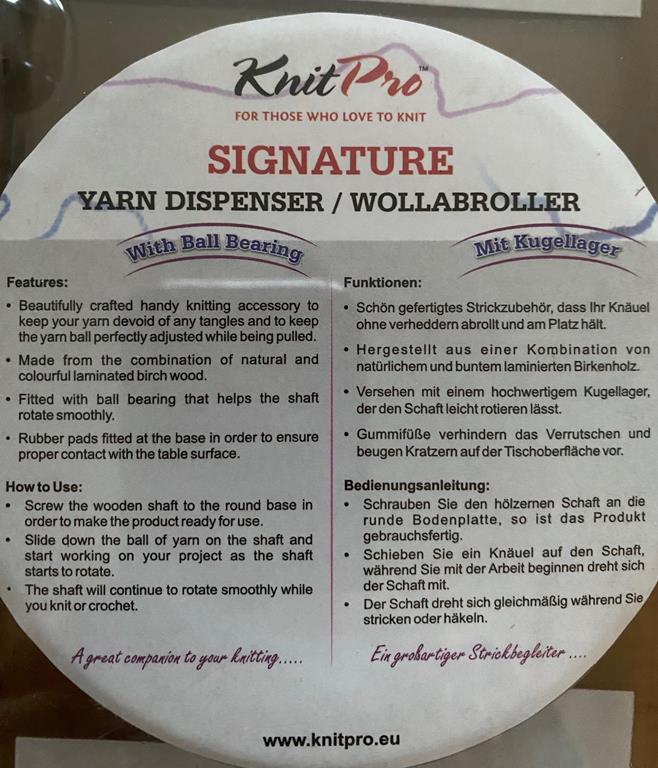 KnitPro Signature Wollabwickler/Garnabroller/Wollknäuelhalter