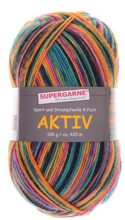 100 Gramm Supergarne Aktiv 4-fach 2358
