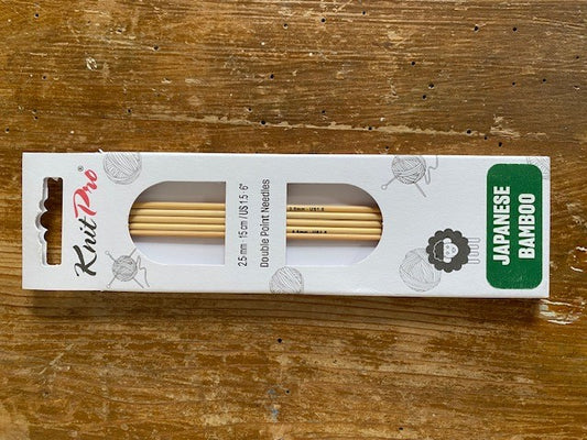 KnitPro BAMBOO ★Nadelspiel Bambus★ 15 cm/2,5 mm