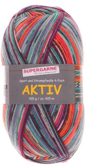 100 Gramm Supergarne Aktiv 4-fach 3839