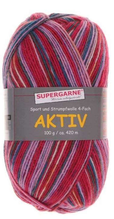 100 Gramm Supergarne Aktiv 4-fädig 7422