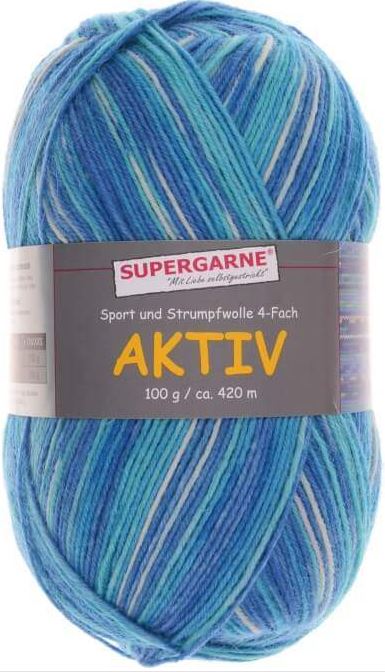 100 Gramm Supergarne Aktiv 4-fädig 7428