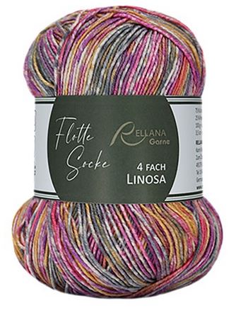 100 Gramm Rellana Flotte Socke Linosa 1830 Woolfree