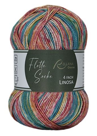 100 Gramm Rellana Flotte Socke Linosa 1831 Woolfree