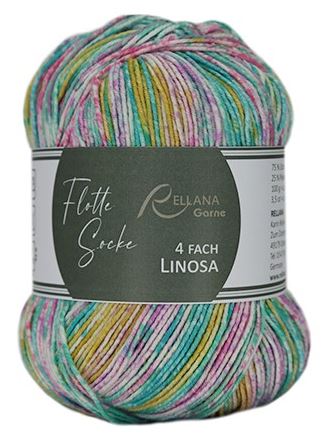 100 Gramm Rellana Flotte Socke Linosa 1832 Woolfree