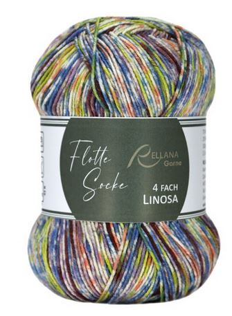 100 Gramm Rellana Flotte Socke Linosa 1833 Woolfree