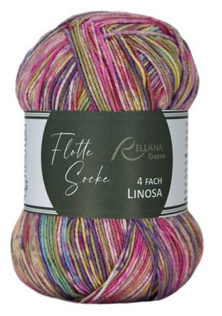 100 Gramm Rellana Flotte Socke Linosa 1835 Woolfree