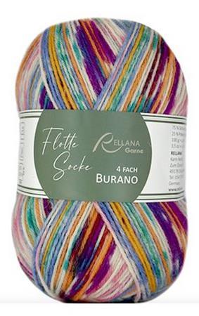 100 Gramm Rellana Flotte Socke Burano 1882