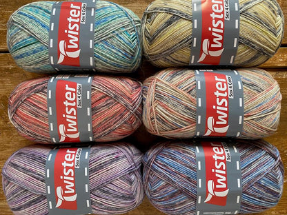 Wollpaket 001 ❄❄❄ 6x100 Gramm Sockenwolle 4-fach