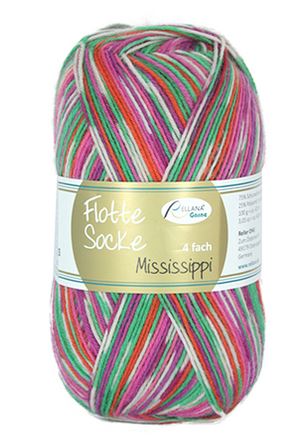 100 Gramm Rellana Flotte Socke Mississippi 1164