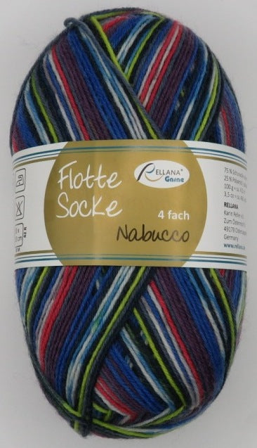 100 Gramm Rellana Flotte Socke Nabucco 1180